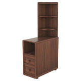 End Table with Drawers, Corner Table with Open Shelves, Tall Side Table for Bedroom and W2593P289144