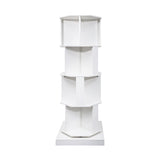 ZUN 4 Tier Rotating Bookshelf, 360&deg; Revolving Bookcase Rotating Stackable Shelves Floor-Standing Storage W331P242270