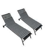 2PCS Set Outdoor Lounge Chair Cushion Replacement Patio Funiture Seat Cushion Chaise Lounge W419P182869