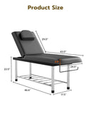 Professional Stationary Massage Table, 550lbs Heavy Duty Wide Exam Bed for Treatment, Backrest 41622002