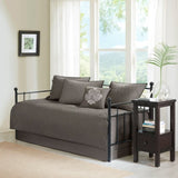 6 Piece Reversible Daybed Cover Set Dark Grey Daybed B03597552
