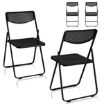 ZUN 4 Pack Plastic Folding Chairs, Lightweight Stackable Commercial Chairs, Portable Event Seats Indoor 82654466