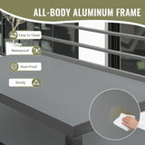 Outdoor Kitchen Island with Storage, Aluminum Kitchen Storage Island with Wall Hanging, Freestanding W1859P171930