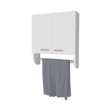 ZUN Goodyear Medicine Cabinet in Melamine With a Towel Bar, White B128P237152