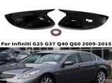 fit for Infiniti G25 G37 Q40 Q60 2009-2015 Gloss Black Sde Wing Mirror Cover Cap 01859091