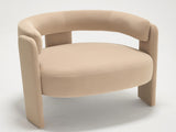 Accent Chair Living Room, Velvet Comfy Single Sofa Chair Mid-Century Modern Armchair Wooden Legs 15010744