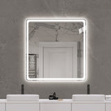 ZUN 36X36 Inch LED Bathroom Mirror Vanity Mirrors with Front Lights Wall Mounted Anti-Fog Frameless Make T2381P164372