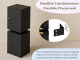 34.6"H Metal Locker Storage Cabinet with Lock, Small Lockable Employees Locker with Adjustable Shelf 01860078