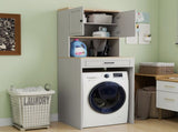 Over the Washer, Dryer and Robot Vacuum Storage Cabinet suitable for Compact Washing Machines, W1120P327070