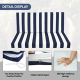 Outdoor Deep Seat Cushions for Patio Furniture, Waterproof Replacement Patio Chair Cushions Set of W419P311823