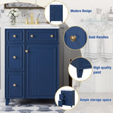 ZUN 24-Inch Bathroom Vanity Cabinet with Ceramic Sink, 2 Drawers, 1 Door WF532034AAC