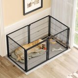 Large Dog Cage 63.7" Dog Kennel for Medium Dogs Puppy Dog Playpen with Top, Pet Cage, Indoor, W1820P242323