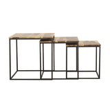 Natural and Black 3-piece Nesting Table B062P153608