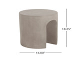 Outdoor MGO Round with U-Shape Side Table, Light Grey N773P369074E