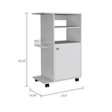 Columba Kitchen Cart, Single Door Cabinet, Four Caster B128P148690