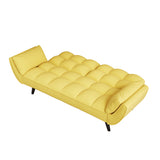 57 inch yellow sofa Soft two armrests throw pillow pillow comfortable fit apartment bedroom small W1658135107