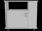 Correy 4-Shelf Microwave Cabinet with Caster White B06280096