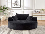 55'L Polyester Sponge single sofa,No Assembly Required,Fluffy Modern Sleeper Chair for Living room, W834P431153