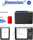 V28 Portable Refrigerator, 29Qt Car Freezer with APP Control,12V,45W Low Noice Cooler for RV, Boat W2089P187468
