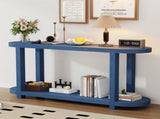 U_STYLE Modern Minimalist Ash Veneer Entryway Table with Streamlined Desktop Design, Suitable for N711P241273V