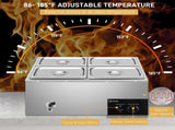 110V 600W 5L*4 Stainless Steel Four Plates Heating Food Warming Soup Pool Silver 89737780