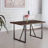 ZUN 55" Dining Table modern rustic Industrial Rectangular MDF Walnut color For 4-6 Person, With 1.5" 38882114