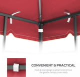 10x10 Ft Outdoor Patio Gazebo Replacement Canopy,Double Tiered Gazebo Tent Roof Top Cover Only W419P198361