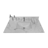 Montary 31inch bathroom stone vanity top engineered white marble color with undermount ceramic sink W50932301