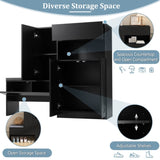 ON-TREND Elegant 2-in-1 Shoe Cabinets with Soft Cushion, Modern Storage Bench with Arched Doors & N721P245716B