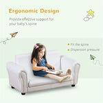 ZUN Kids Sofa Set with Footstool-White （Prohibited by WalMart） 18003800