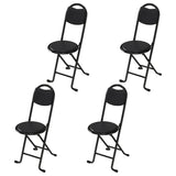 4pcs Folding Stool with Back, Cushioned Padded Folding Stool, Portable Folding Chairs for Outdoor W2580P314329