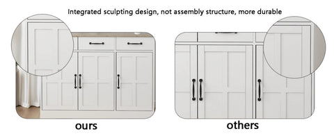 ZUN 71" Kitchen Pantry Storage Cabinet , with 4 Doors, Drawer, 2 Adjustable Shelves, Cupboard for Dining 63211497