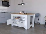 White 2-Door Kitchen Island B062P175037