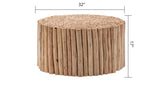 ZUN T1009-32 Coffee Table Natural B009140748