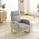 Welike 27.6"W Modern Accent High Backrest Living Room Lounge Arm Rocking Chair, Two Side W83472306