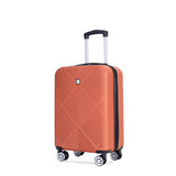 4-piece ABS lightweight suitcase, 14 inch makeup box, aircraft wheels DARK ORANGE W284P149257