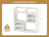 23.5931.5 Inch Vertical Desktop Storage Shelf Sturdy MDF Desk Hutch for Books Decor 35760655