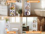 Corner Shelf Stand, 3 Tier Freestanding Bathroom Counter Storage Shelves Shower Rack for Small 10811422