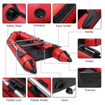 ZUN Camping Survivals 10ft PVC 330kg Water Adult Assault Boat Red Black 44475478