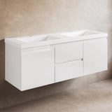 60" Floating Bathroom Vanity with Double Undermount Sink Wall Mounted Bathroom Storage Vanity T3210P278297