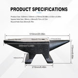 66Lbs Cast Steel Anvil, High Hardness Rugged Round Horn Anvil Blacksmith, Large Countertop and W2885P203677
