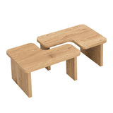 ZUN 47.24*23.62 inch and 35.43*31.49 inch Rectangle Wood Detachable Coffee Table, Single L Shape W2317P233130