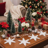 6PCS Set Iron Snowflake Christmas Ornaments Decor 6.3x1.8x6.7" Christmas Tree Hanging Set for Party 82764710