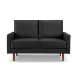 ZUN 57.1” Modern Decor Upholstered Sofa Furniture, Wide Velvet Fabric Loveseat Couch, Solid Wooden Frame B082111405