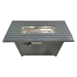 Outdoor 24" Gas Fire Pit Table with Lid Durable Steel Construction B120P365419