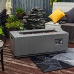 ZUN Outdoor Fire Pit Propane Fire Table with Tank Holder W853P270562