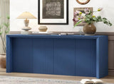 Acacia Wood Veneer Simple Entryway Table with Wavy Design,Suitable for Study,Entryway, N711P225790V