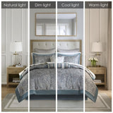 12 Piece Comforter Set with Cotton Bed Sheets Teal King B035P148327