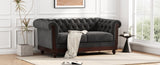 ZUN VIVALUX 59.44" Chesterfield Velvet Loveseat Sofa,2-Person Rolled Arm Dutch Plush Upholstered Sofa N762P178705E