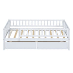 ZUN Twin Size Daybed Wood Bed with Two Drawers , White 92012019